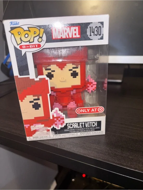 Funko Pop! Marvel Scarlet Witch 8-Bit Red and Pink Vinyl Figure (Only at Target)