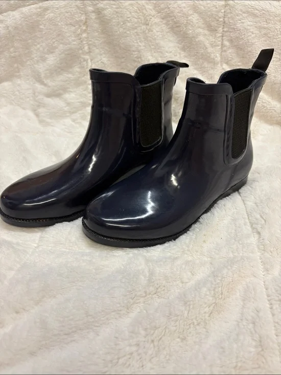 Electric Karma Navy Rain/Garden Boots Ankle Booties - Size 8