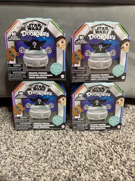 NEW Set of 4 Star Wars Doorables Galactic Cruisers Collectible Toy Set