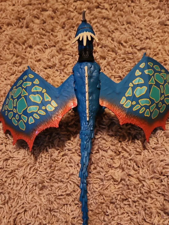 How To Train Your Dragon Deadly Nadder Blue Dragon Figure with Teal & Orange