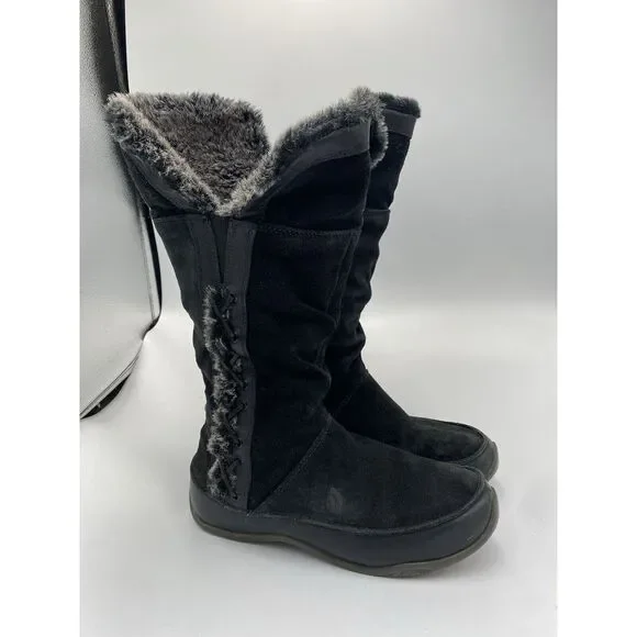 The North Face Women's Suede Primaloft 200 Insulted Mid‎ Calf Boots Black 6.5