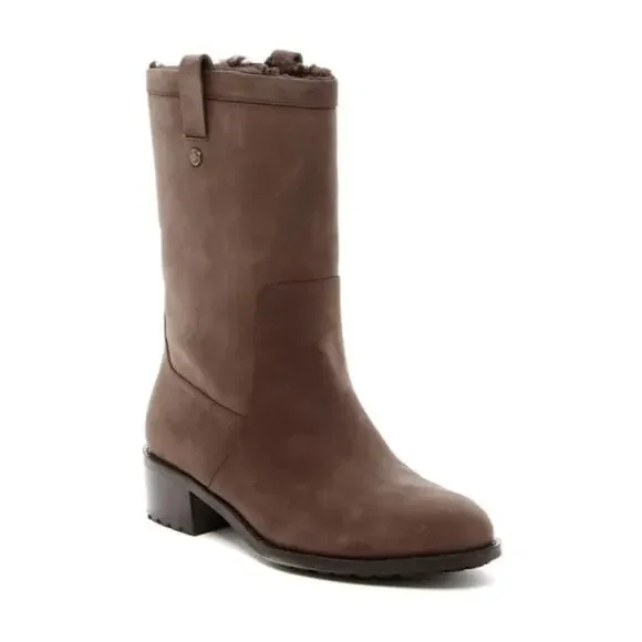 Cole Haan Women's Jessup Sherling Lined Waterproof Leather Boots‎ Size 6 NEW