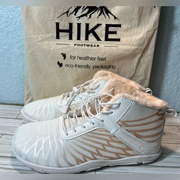 Hike Footwear Lorax Winter Ergonomic Supportive Barefoot boot Unisex white EU 40
