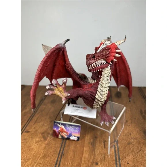 Schleich Dragon‎ Warrior Hunter NEW Eldrador Red Figure Mouth Opens Discontinued