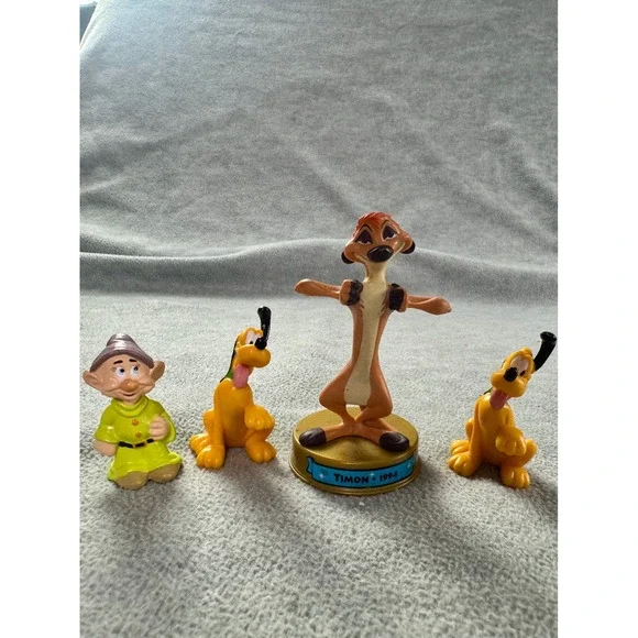 Disney PVC Figure Lot Timon 100 Years of‎ Magic Dopey Pluto Vintage Figurines