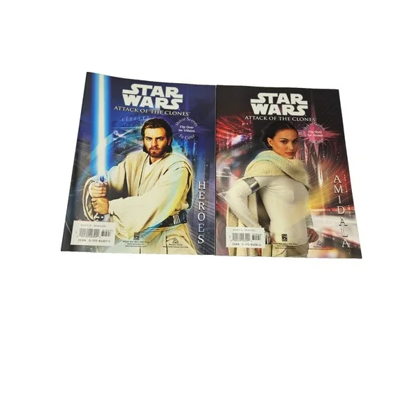 Star Wars Attack Clones Coloring Books Lot Anakin‎ Padme Jango 2002