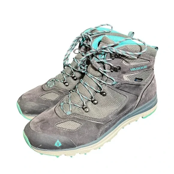 Vasque Mesa Trek UltraDry 7449 Hiking‎ Boots Trails Gray Green Womens Size 10.5