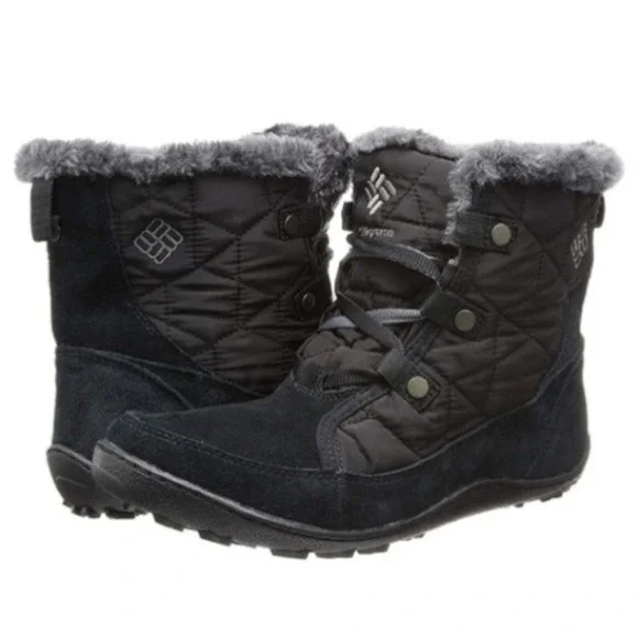 Columbia Minx Shorty Omni-Heat Waterproof Winter Boots Black‎ YL5207-011 7.5