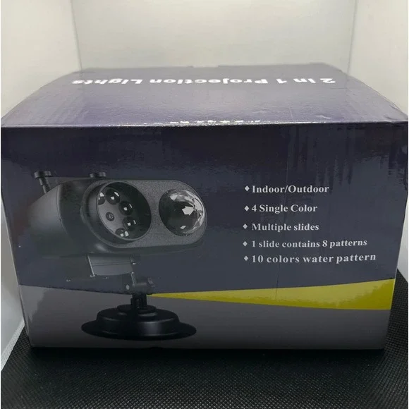 Holiday Projector Light Outdoor 2‎ in 1 Christmas Halloween Black Waterproof