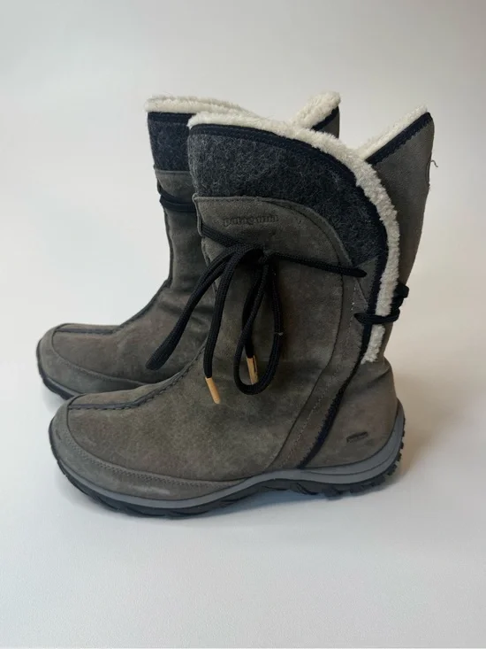Patagonia Attlee Tie Leather Boots Cold Weather Outdoor Size 7