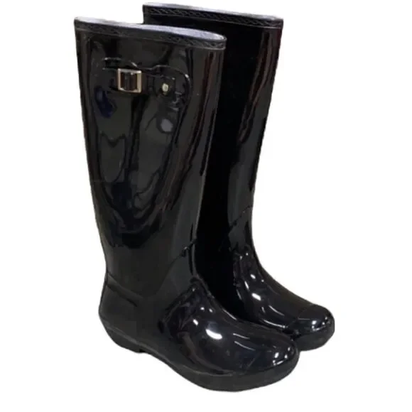 Bamboo Padinton Black Tall Rain Boot NEW