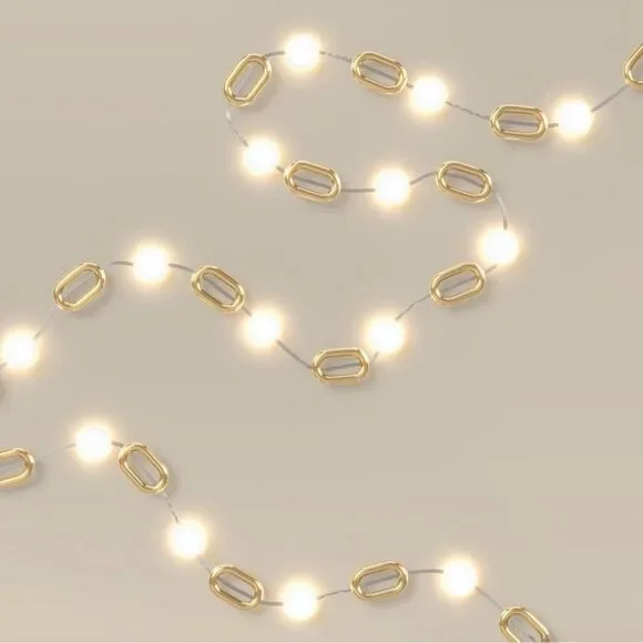 kate spade x Target Indoor Outdoor White Gold Tone String Lights