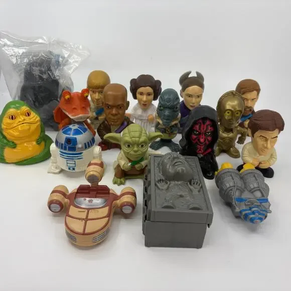 Star Wars Burger King 2005 Toy Lot Of 17 Episode III Figures Untested