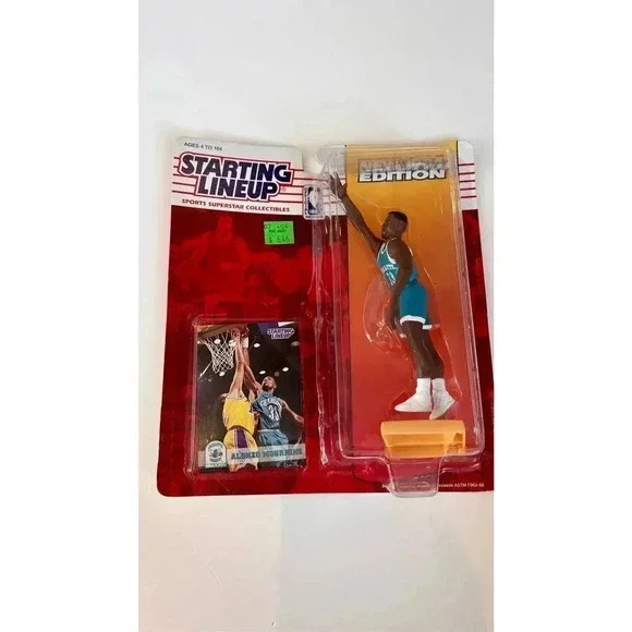 1994 Kenner Starting‎ Lineup Alonzo Mournine Charlotte Hornets Action Figure New