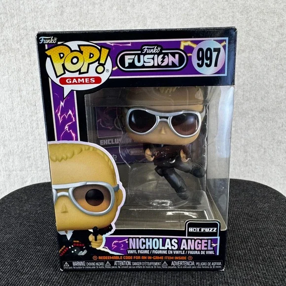 Funko Pop Games Fusion Nicholas Angel Hot Fuzz 997 Vinyl Figure with Game Code