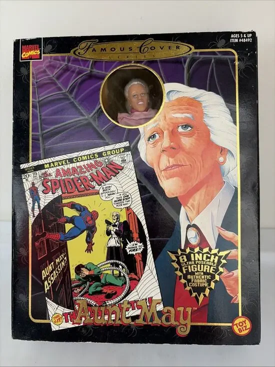 Toy Biz Famous Cover Series Marvel Comics Spider-Man Aunt May Action Figure