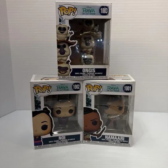 Funko‎ - POP Disney: Raya and The Last Dragon - Namaari 1001, Noi-1002, Ongis
