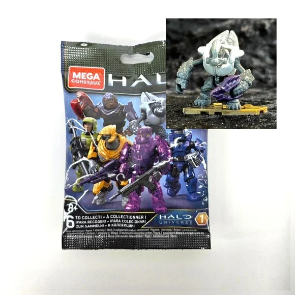 Mega Construx Halo Universe Series 1 Blind Bag 44TC Grunt Ultra H2 White Armor