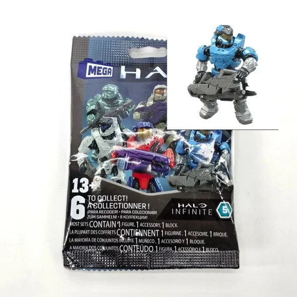 Mega Construx Halo Infinite Series 5 Blind Bag 42TC Blue UNSC Spartan Anubis NEW