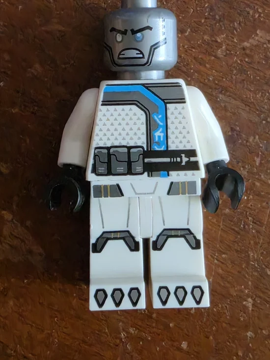 LEGO White Futuristic Minifigure Torso & Legs with Blue Accent