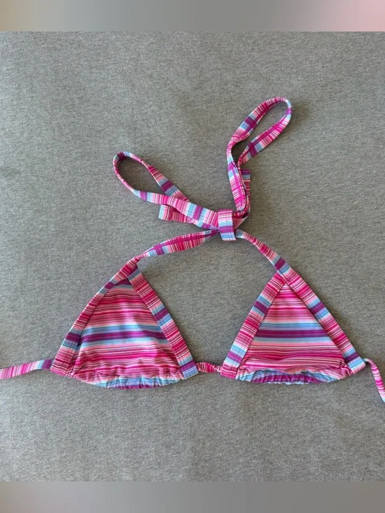 Frankie’s Bikini Taite Triangle Top in Confetti Cake