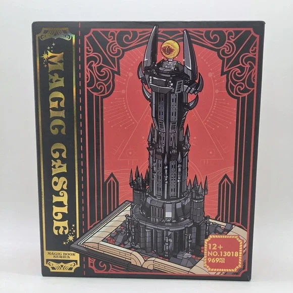 Creative Black Tower Magic Book Building Block Expert Idea Dark Tower 969 Pieces