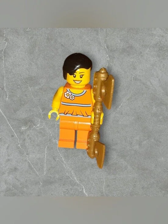 LEGO Minifigure Female Figure Orange Outfit Authentic