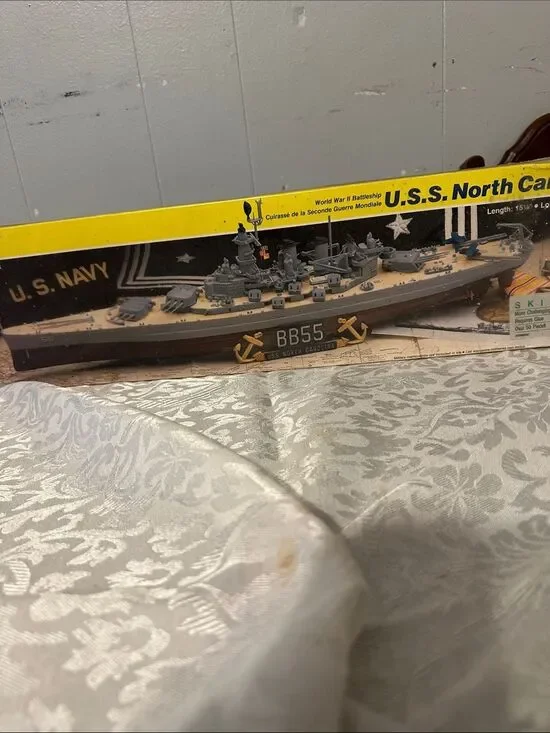 Vintage USS North Carolina BB55 Model Battleship Model Kit