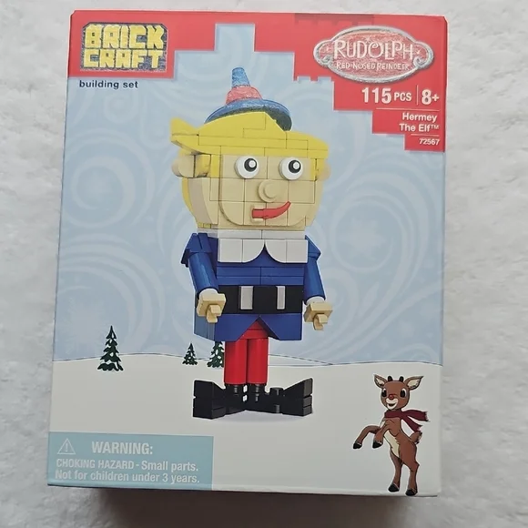 Brickcraft Hermey The ELF Building Set Rudolph Red Nosed Reindeer NEW