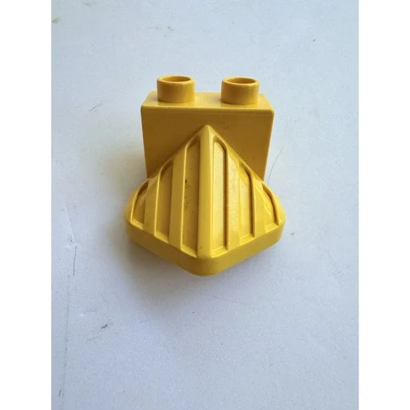 VINTAGE LEGO DUPLO TRAIN‎ COW CATCHER REPLACEMENT BLOCK YELLOW