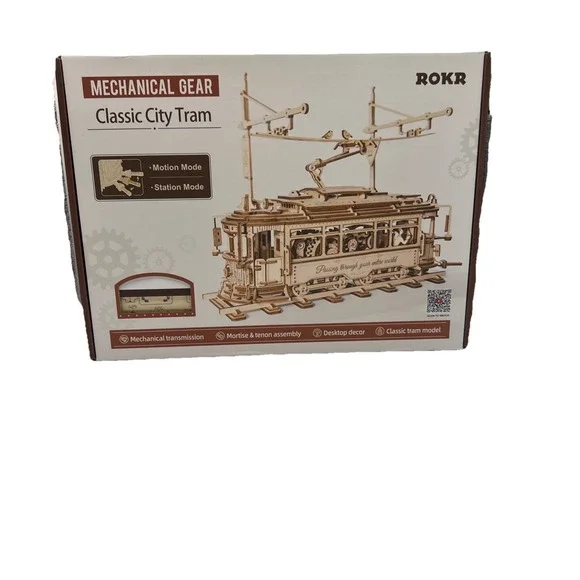 ROKR Mechanical Gear Classic‎ City Tram Building Blocks Model