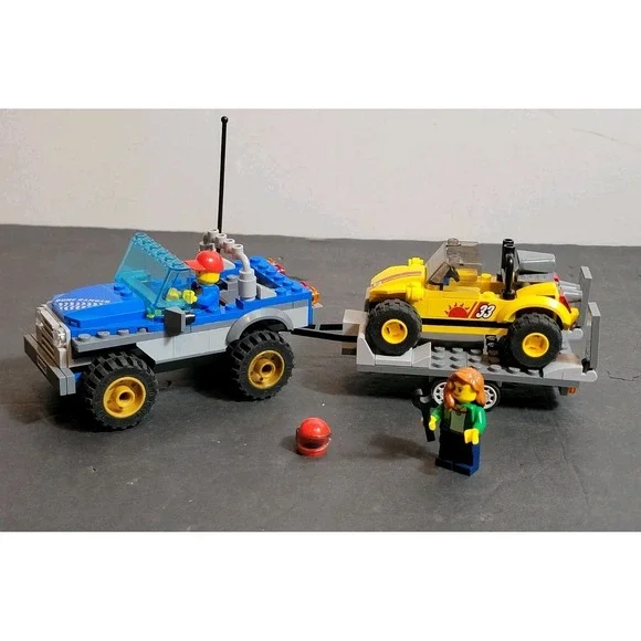 2015‎ Lego City #60082 Recreation Dune Buggy Trailer 100% Complete