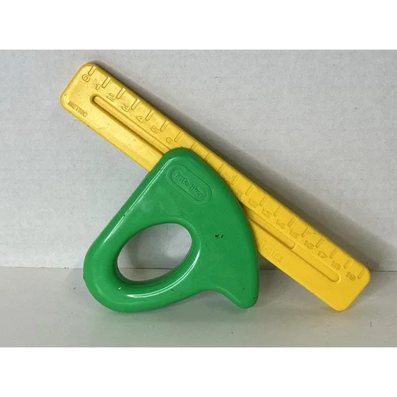 Little Tikes Tool Sliding Square Ruler Green & Yellow 8