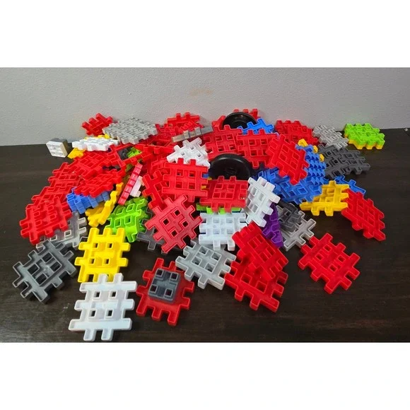 Little Tikes Waffle Blocks Bulk Lot Vintage Interlocking Building Toys Lot