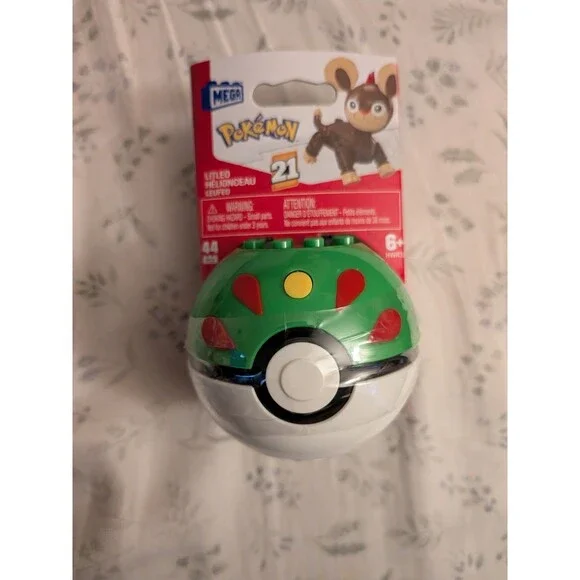MEGA Construx Pokemon LITLEO Series 21 Pokeball 44 Pieces NEW In Hand