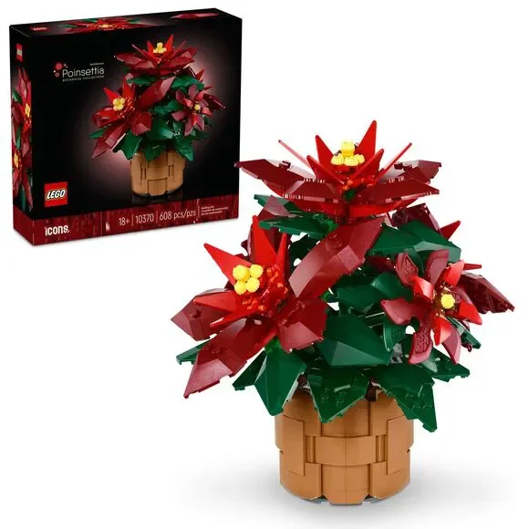 LEGO Botanicals: Poinsettia (10370) new box christmas table decor gift flower