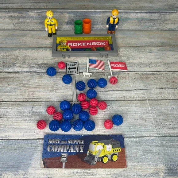 Rokenbok System Balls Figures Flags Signs Accessories Lot Replacement