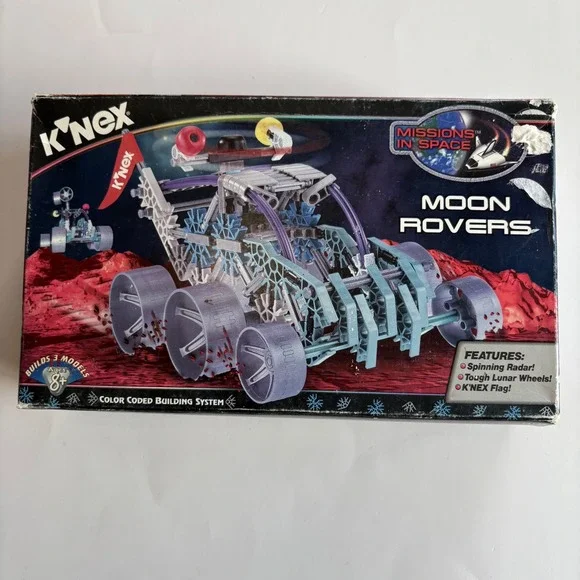 Vintage 2000 KNEX Missions in Space Moon Rovers Building Set 11139 3 Models NIB
