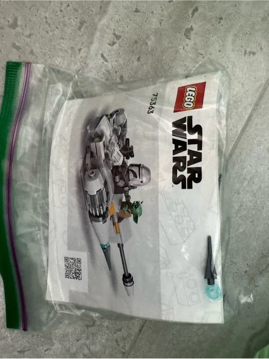 Retired Lego Star Wars White and Green Speeder Instruction Sheet