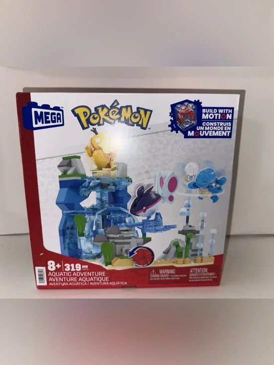 NEW Mega Construx: Pokemon Aquatic Adventure #HXF79 319 Pcs Mint in Box