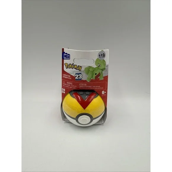 Mega Construx Pokemon Series 23 Larvitar JCT24 Poke Ball New Sealed Mattel
