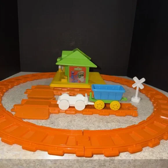 Vintage Toy Set Sesame Street Railroad Train Set  1981   (NOT COMPLETE)