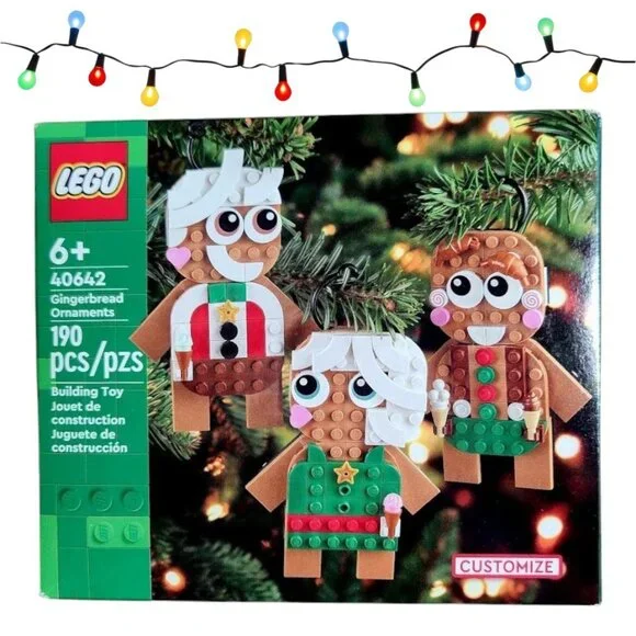NEW Lego Gingerbread Ornaments Christmas Tree Decor Building Set 40642 Includes