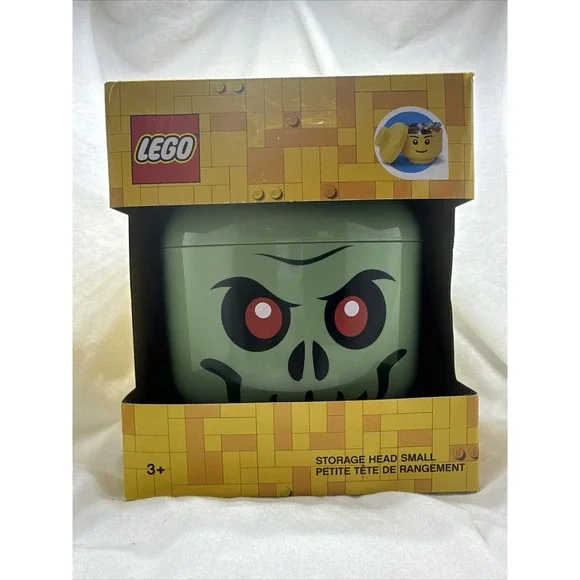 Lego✨BRAND NEW ✨Green Zombie ✨Skeleton✨ Storage Head✨‎ Small