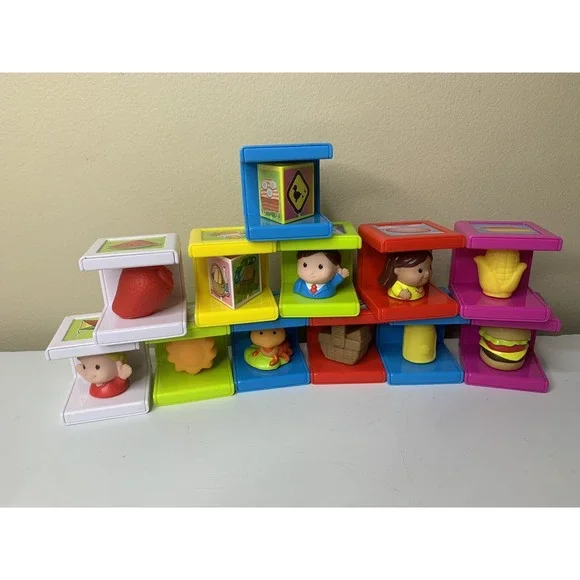 Safety 1st‎ Stack n Play Cubikals Lot of 12 Blocks for Play and Learning
