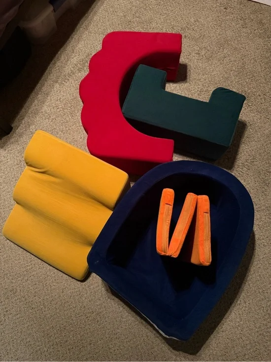 Kids Foam Seat and Play Cushions - Multicolor