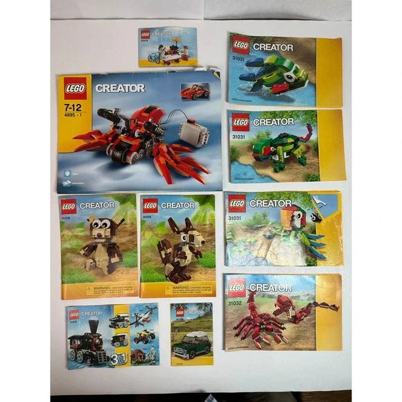 Lego Creator Instruction Manual Lot 4895 31031 31019 31032 31015‎ 40078 40109