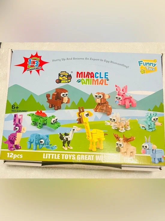 Kids Animal Building Toy Set - Multi-Color