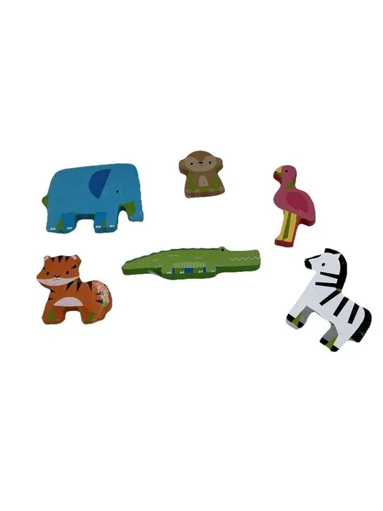 Wooden Farm Animal Blocks Toys