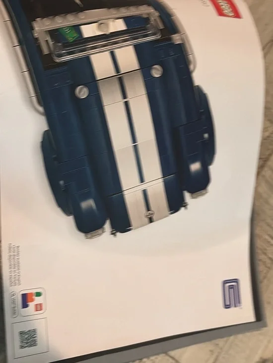 Lego Dark Blue Car with White Racing Stripes